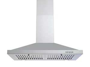 شفاط المدى 30 بوصة ، 600 CFM شفاط يعلق على الحائط مع ضوء LEDs ، مرشح دائم ، مروحة 3 سرعات ، من الفولاذ المقاوم للصدأ ، فتحة تهوية موقد على طراز المدخنة مع مجرى قابل للتحويل / مجرى بدون مجاري ، مرفق بفلتر كربون