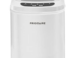 Frigidaire EFIC102-WHITE صانع مضغوط محمول ، آلة صنع الثلج بسطح علوي ، أبيض ، 26 رطل في اليوم