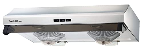ساكورا R-838 30 "شفاط من الفولاذ المقاوم للصدأ أسفل الخزانة | فتحة عادم 700 CFM | مصابيح LED مزدوجة | محركات قوية مزدوجة | محاصرة الشحوم ثلاثية الأبعاد | نظام مرشح الألومنيوم ساكورا R-838 30 "شفاط من الفولاذ المقاوم للصدأ أسفل الخزانة | فتحة عادم 700 CFM | مصابيح LED مزدوجة | محركات قوية مزدوجة | محاصرة الشحوم ثلاثية الأبعاد | نظام مرشح الألومنيوم