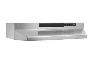 Broan-NuTone F404204 42-inch Under-Cabinet 4-Way شفاط المطبخ القابل للتحويل مع 2-Speed Exhaust Fan and light، Stainless Steel
