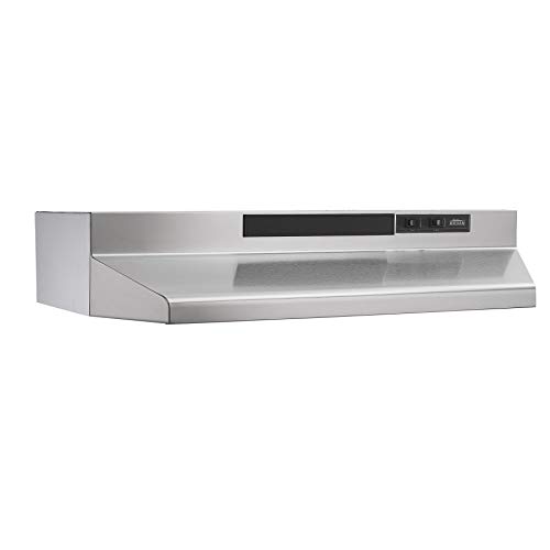 Broan-NuTone F404204 42-inch Under-Cabinet 4-Way شفاط المطبخ القابل للتحويل مع 2-Speed Exhaust Fan and light، Stainless Steel Broan-NuTone F404204 42-inch Under-Cabinet 4-Way شفاط المطبخ القابل للتحويل مع 2-Speed Exhaust Fan and light، Stainless Steel