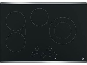 موقد كهربائي من GE JP5030SJSS بحجم 30 بوصة مع SyncBurner ، احتفظ بالدفء ، أدوات تحكم رقمية تعمل باللمس ، 4 عناصر مشعة ، مؤقت مدمج ، إعداد الذوبان ، متوافق مع ADA يناسب ضمان