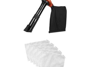 BLACK + DECKER منفاخ كهربائي 3 في 1 مع أكياس مكنسة كهربائية ، يمكن التخلص منها (BV6600 & BV-008)
