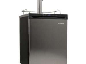 EdgeStar KC3000SS Kegerator بالحجم الكامل مع شاشة رقمية - أسود وستانلس ستيل