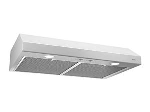 Broan-NuTone BCSD136WW Glacier 36-inch Under-Cabinet 4-Way شفاط المطبخ القابل للتحويل مع 2-Speed Exhaust Fan and Light، 300 Max Blower CFM، White