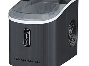 Frigidaire EFIC103AMZ-SSBLACK-SC SELF CLEANING AMZ-SSBLACK-SC EFIC103 Maker Machine Heavy Duty، 26lb Ice per Day، Stainless Steel، Black Stainless Steel