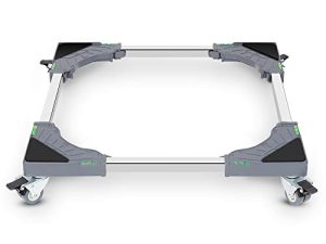 WBD WEIBIDA Appliance Dolly Cart مع 4 عجلات مزدوجة قفل للثلاجة الصغيرة حامل أثاث قابل للتعديل وقاعدة أسطوانية متحركة للغسالة والمجفف والثلاجة وقاعدة الغسيل