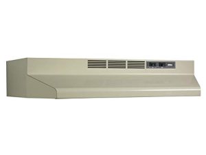 Broan-NuTone F403008 شفاط المطبخ القابل للتحويل 4 اتجاهات 30 بوصة تحت الخزانة السفلية مع 2 سرعة مروحة العادم والضوء ، اللوز