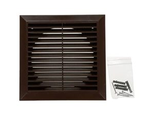 أنظمة التهوية 6 "Duct - 8" x 8 "Outside Air Vent Cover - Bathroom Exhaust Co Pipe - White Louvered Outdoor Dryer Cover - Brown 150 mm 200 x 200 mm