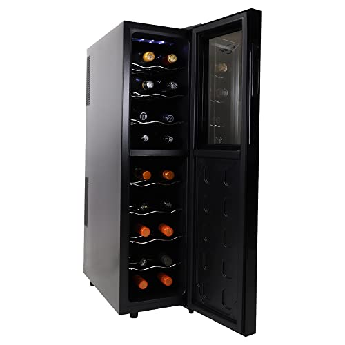 Koolatron Urban Series 18 Bottle Slim Dual Zone Wine Cooler ، ثلاجة نبيذ حرارية ، ثلاجة نبيذ قائمة بذاتها للبار المنزلي ، المطبخ ، الشقة ، الشقة ، الكوخ Koolatron Urban Series 18 Bottle Slim Dual Zone Wine Cooler ، ثلاجة نبيذ حرارية ، ثلاجة نبيذ قائمة بذاتها للبار المنزلي ، المطبخ ، الشقة ، الشقة ، الكوخ