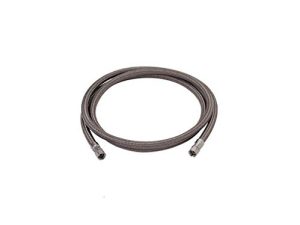 EZ-FLUID 1/4 "Female Comp x 1/4" Female Comp x 60 "(5FT) من الفولاذ المقاوم للصدأ المضفر المرن للثلاجة مجموعة موصلات خط الماء للثلاجة Flex Icemaker خرطوم إمداد المياه للمحمول والمنزل.