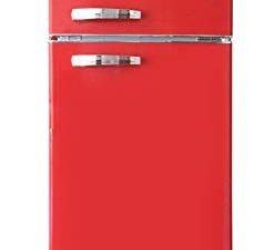 ثلاجة RCA RFR786-RED ذات بابين بحجم الشقة مع فريزر ، 7.5 قدم مكعب. قدم ، ريترو ريد