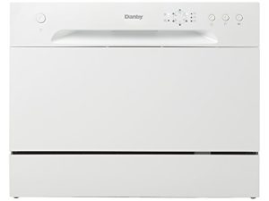Danby DDW621WDB غسالة أطباق سطح الطاولة مع 6 إعدادات للأماكن ، 6 دورات غسيل وسلة الأواني الفضية ، مُصنَّف بنجمة الطاقة مع استهلاك منخفض للمياه وتشغيل هادئ