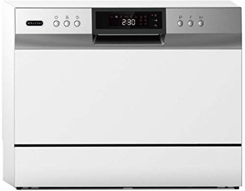 Whynter CDW-6831WES 6 أماكن للإعدادات ، غسالة أطباق بيضاء محمولة على سطح الطاولة Whynter CDW-6831WES 6 أماكن للإعدادات ، غسالة أطباق بيضاء محمولة على سطح الطاولة