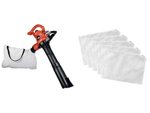 BLACK + DECKER منفاخ كهربائي 3 في 1 مع أكياس مكنسة كهربائية ، يمكن التخلص منها (BV3600 & BV-008)
