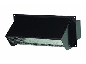 غطاء حائط Broan Black 639 لقناة 3-1 / 4 "x 10" لشفاطات المطبخ ومراوح تهوية الحمام