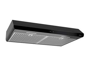 Broan-NuTone BKDEG130BL Energy Star Certified Sahale 30 بوصة تحت الخزانة شفاط 4 اتجاهات قابل للتحويل مع مروحة عادم 3 سرعات وإضاءة ، أسود