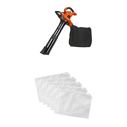 BLACK + DECKER 3 في 1 منفاخ أوراق الشجر الكهربائي / مجموعة النفخ مع أكياس فراغ منفاخ الأوراق ، يمكن التخلص منها (BV6000 & BV-008) BLACK + DECKER 3 في 1 منفاخ أوراق الشجر الكهربائي / مجموعة النفخ مع أكياس فراغ منفاخ الأوراق ، يمكن التخلص منها (BV6000 & BV-008)