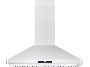 شفاط المطبخ COSMO COS-63ISS90 Island مع 3 سرعات ، 380 CFM ، مرشحات دائمة ، مصابيح LED ، أدوات تحكم ناعمة الملمس ، شفاط مطبخ مجوف ، 36 بوصة ، من الفولاذ المقاوم للصدأ