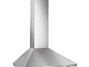 شفاط المطبخ Broan-NuTone BW5030SSL من الفولاذ المقاوم للصدأ LED 30 بوصة قابل للتحويل على شكل مدخنة مع مروحة عادم 3 سرعات وضوء
