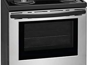 Frigidaire FFEF3016VS نطاق كهربائي قائم بذاته 30 بوصة بسعة 5.3 قدم مكعب للإغلاق التلقائي مؤقت المطبخ الإلكتروني بلمسة واحدة تأخير التنظيف الذاتي للإضاءة الداخلية النظيفة من الفولاذ المقاوم للصدأ
