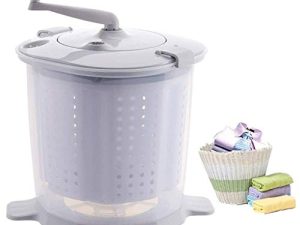 YDCW Mini Hand Crank Washing Dehydrator ، 2020 أحدث غسالة صغيرة نصف أوتوماتيكية صغيرة ، مجفف تدور مدمج ، يدوي محمول غير كهربائي ، مناسب للتخييم عن بعد ، رمادي