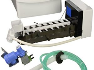 Frigidaire IM116000 Icemaker مع صمام ماء بزاوية ملء بزاوية للخلف متوافق مع IM115 السابق 5 أرطال. سعة دلو الثلج متضمنة