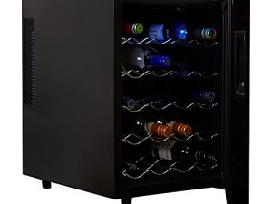 مبرد نبيذ Koolatron Urban Series 20 زجاجة ، ثلاجة نبيذ كهروحرارية سوداء ، ثلاجة نبيذ قائمة بذاتها للبار المنزلي ، مطبخ صغير ، شقة ، شقة ، منزل ريفي ، RV