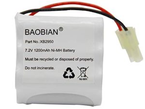 حزمة بطارية BAOBIAN XB2950 7.2V 1200mAh Ni-Mh متوافقة مع مكنسة الأرضيات والسجاد Shark V2950 V2950A V2945Z V2945