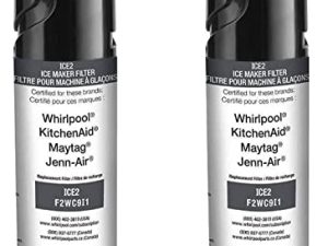 بديل لمرشح المياه Whirlpool F2WC9I1 ICE2 لماكينات صنع الثلج بوزن 50 رطلاً ， متوافق مع W10565350 ، W10480323 ، (عبوة من 2)