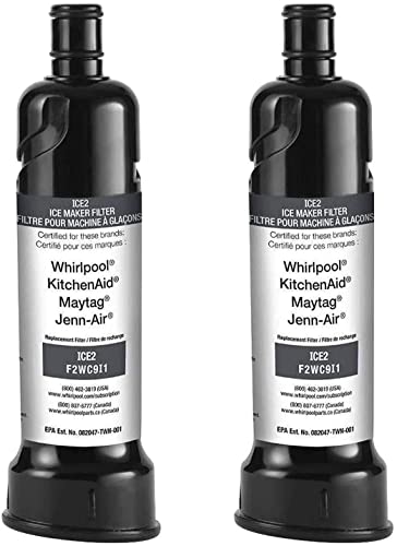 بديل لمرشح المياه Whirlpool F2WC9I1 ICE2 لماكينات صنع الثلج بوزن 50 رطلاً , متوافق مع W10565350 ، W10480323 ، (عبوة من 2) بديل لمرشح المياه Whirlpool F2WC9I1 ICE2 لماكينات صنع الثلج بوزن 50 رطلاً , متوافق مع W10565350 ، W10480323 ، (عبوة من 2)