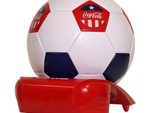 ثلاجة صغيرة من Coca-Cola Soccer Ball ، 5 مبردات للمشروبات مع فتحة مخفية ، أبيض أحمر أسود ، ملحق فريد من نوعه للعرين ، غرفة الألعاب ، رجل الكهف ، النوم ، المشجعين الرياضيين ، الطلاب
