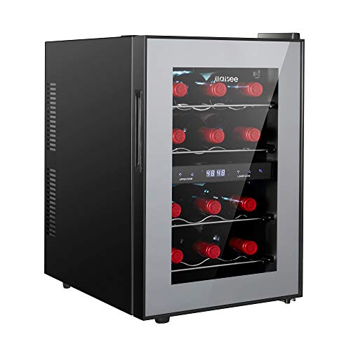 مبرد نبيذ ثنائي المنطقة من maisee ، 12 زجاجة صغيرة مبرد نبيذ صغير ، ثلاجة 45f-65f لـ Reds White Wine Champagne متألقة في المنزل والمكتب والمطبخ وغرفة النوم (12 زجاجة) مبرد نبيذ ثنائي المنطقة من maisee ، 12 زجاجة صغيرة مبرد نبيذ صغير ، ثلاجة 45f-65f لـ Reds White Wine Champagne متألقة في المنزل والمكتب والمطبخ وغرفة النوم (12 زجاجة)