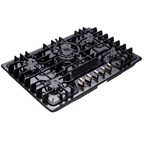 Deli-kit 30 بوصة موقد غاز ثنائي الوقود مختوم 5 شعلات من الفولاذ المقاوم للصدأ موقد غاز DK257-A03B طباخ غاز Deli-kit 30 بوصة موقد غاز ثنائي الوقود مختوم 5 شعلات من الفولاذ المقاوم للصدأ موقد غاز DK257-A03B طباخ غاز