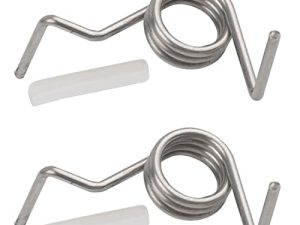 DA81-01345B & DA81-01346A مجموعة دبوس باب الثلاجة بأكمام بيضاء وزنبركي - متوافق مع ثلاجات Samsung - يستبدل: DA61-07471A DA81-01345A AP4162150