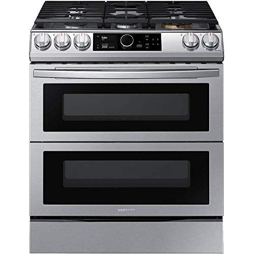 SAMSUNG NX60T8751SS 6.0 cu. قدم. Flex Duo Front Control Slide-in Gas Range SAMSUNG NX60T8751SS 6.0 cu. قدم. Flex Duo Front Control Slide-in Gas Range