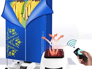 مجفف ملابس كهربائي ، مجفف كهربائي صامت محمول للهواء الدافئ ، آلة تجفيف مع التوقيت والتحكم عن بعد ، مجفف ملابس منزلي كهربائي داخلي ، تجفيف ملابس المنزل (02B)