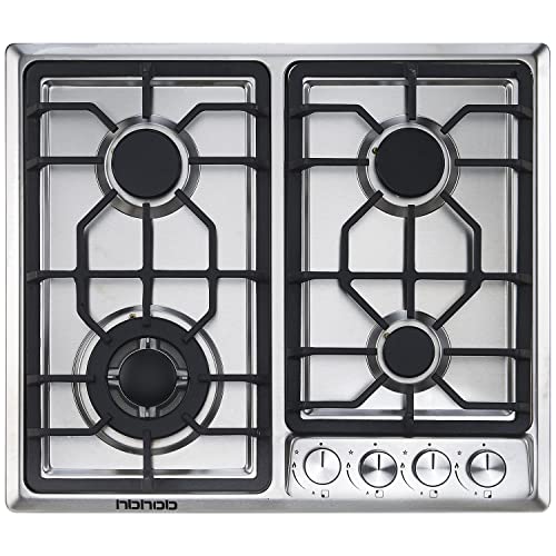 24 بوصة موقد غاز علوي موقد غاز HBHOB الفولاذ المقاوم للصدأ , 4 BurnerNG / LPG قابل للتحويل لـ RVs ، شقق ، في الهواء الطلق 24 بوصة موقد غاز علوي موقد غاز HBHOB الفولاذ المقاوم للصدأ , 4 BurnerNG / LPG قابل للتحويل لـ RVs ، شقق ، في الهواء الطلق